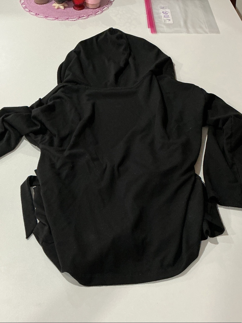 Jones New York Black Hooded Wrap Cardigan - Picture 13 of 14